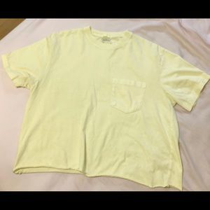 Urban Outfitters light yellow crop top